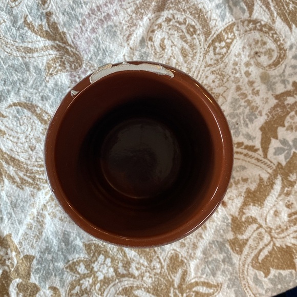 Cermer Nounos Cream Terra Cotta Pottery Yogurt Pot /Crock / Cup 6” - Picture 4 of 5